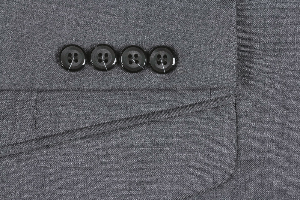 Bevagna Collection - Gray 100% Virgin Wool Regular Fit Pick Stitched 2 Piece Suit 4 SO6508-3-Classic  - from alligatorwarehouse.com