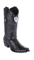 Wild West Botas de Avestruz Horma Dubai Black