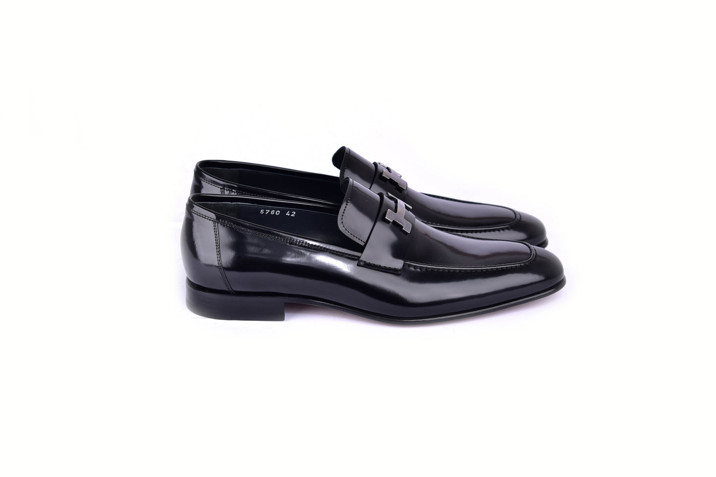 C02006-5760 H buckle Lux Calf High Gloss Black