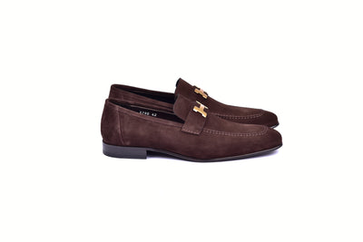 C02010-5760S H buckle Brown Suede