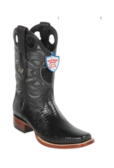 Wild West Botas de Armadillo Horma Rodeo Black