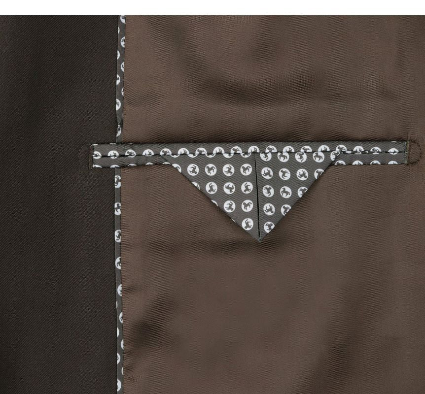 Vanderbilt Collection - Classic 2 Piece Suit 2 Buttons Regular Fit In Brown 3 SO6201-5-CLASSIC  - from alligatorwarehouse.com