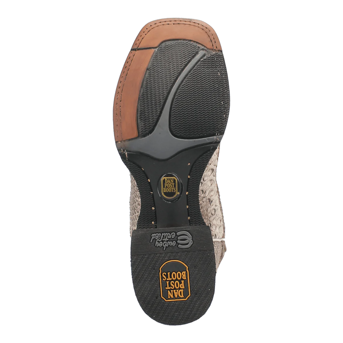 Dan Post Men's Brutus Python Snakeskin Square Toe Boots - Natural 5 DP4917_7_D  - from alligatorwarehouse.com