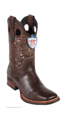 Wild West Botas de Armadillo Horma Rodeo Brown