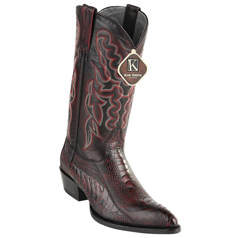 King Exotic Ostrich Leg Traditional Cowboy Boot J-Toe 2 -01  - from alligatorwarehouse.com