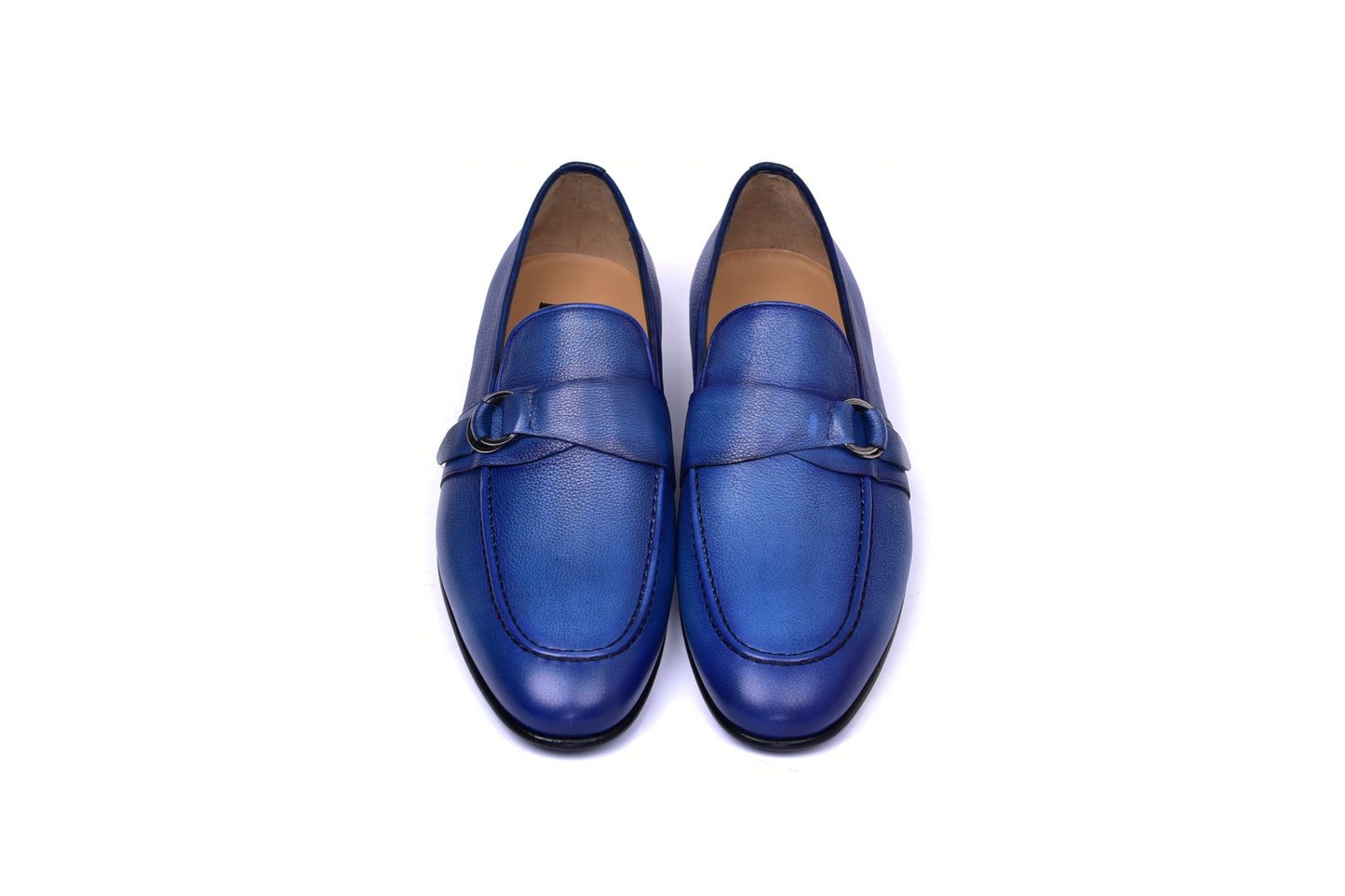 C0010- 6628 Side Buckle Loafer -Blue