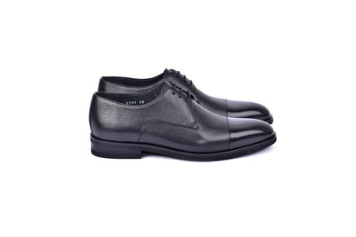 C001105-6793 Cap Toe Deer Skin- Black