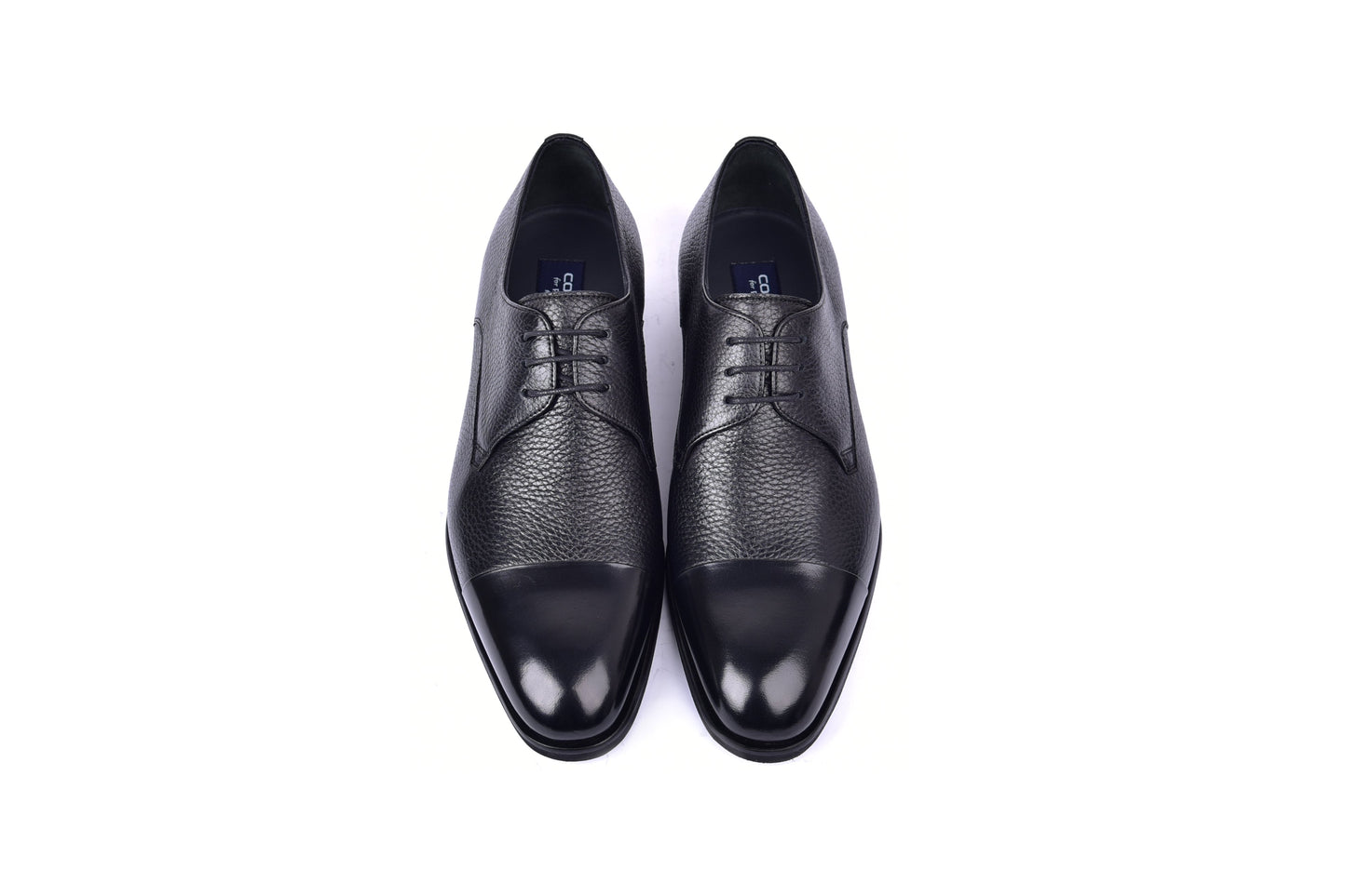 C001105-6793 Cap Toe Deer Skin- Black