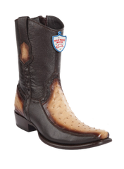 Wild West Botas de Avestruz Horma Dubai Toe Faded Orix