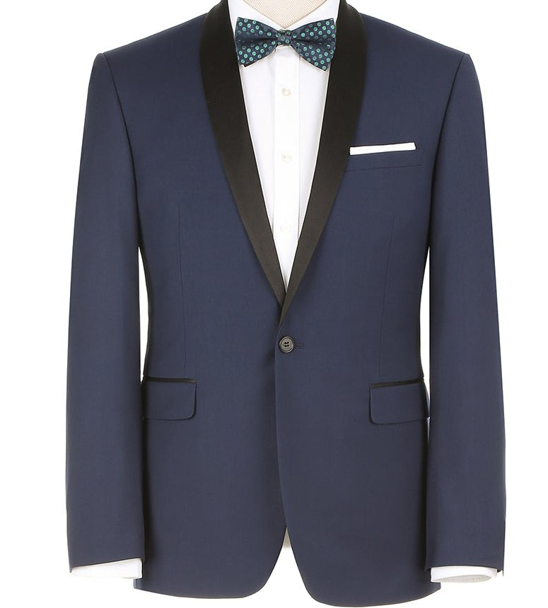 Blue 2 Piece Tuxedo Shawl Lapel Slim Fit 4 SO6201-19-SHAWLCOLLAR  - from alligatorwarehouse.com