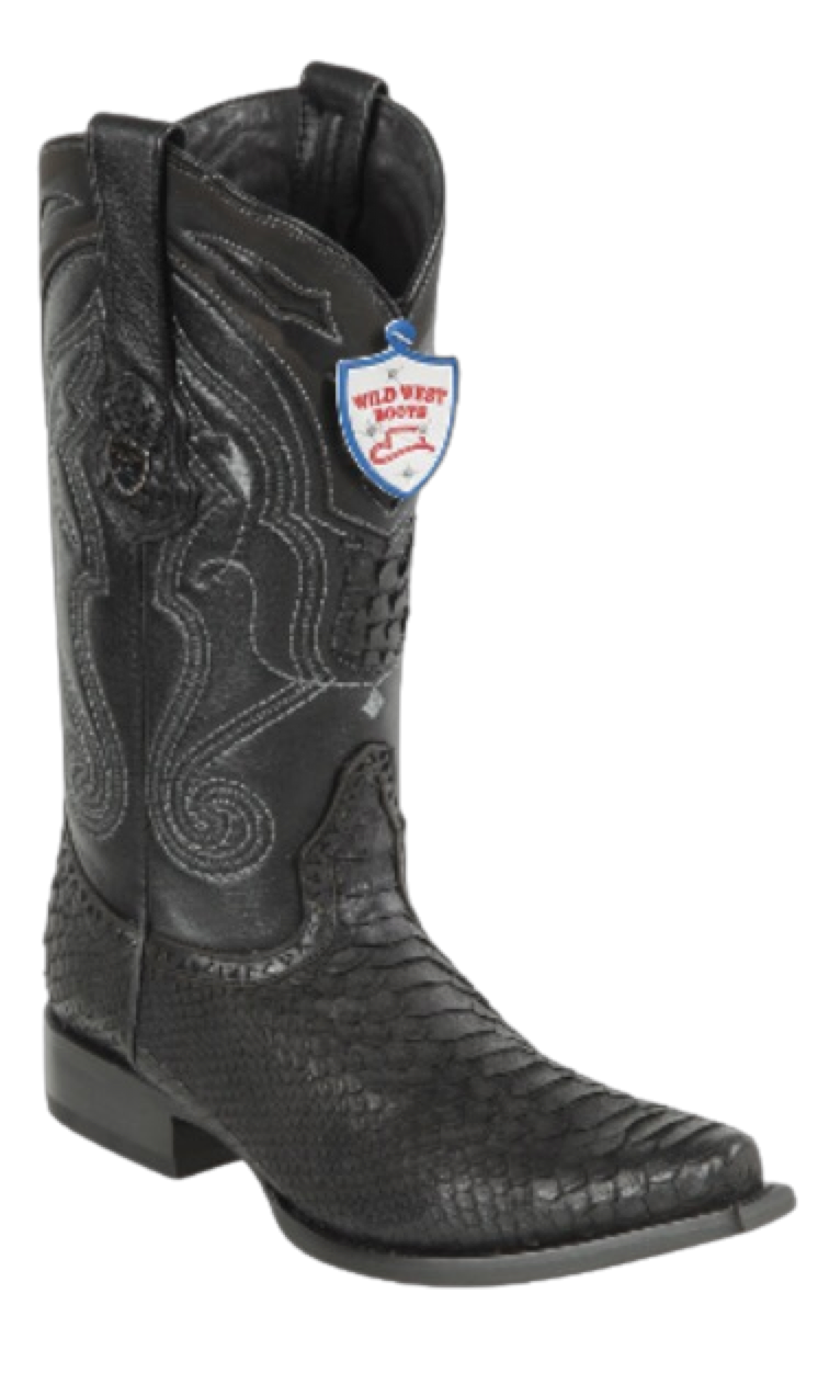 Bota de Pitón Original Horma Punta Recortada Wild West