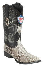 Bota de Pitón Original Horma Punta Recortada Wild West