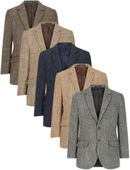 Walker and Hawkes Harris Tweed Blakemore Blazer for Men - Hand-Woven Wool Tweed Jacket with Polyester Lining, Regular Fit