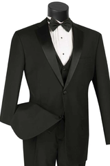 Mens Gray Tuxedo - Grey Wedding Suit-Mens 2 Button Vested Classic Tuxedo In Grey