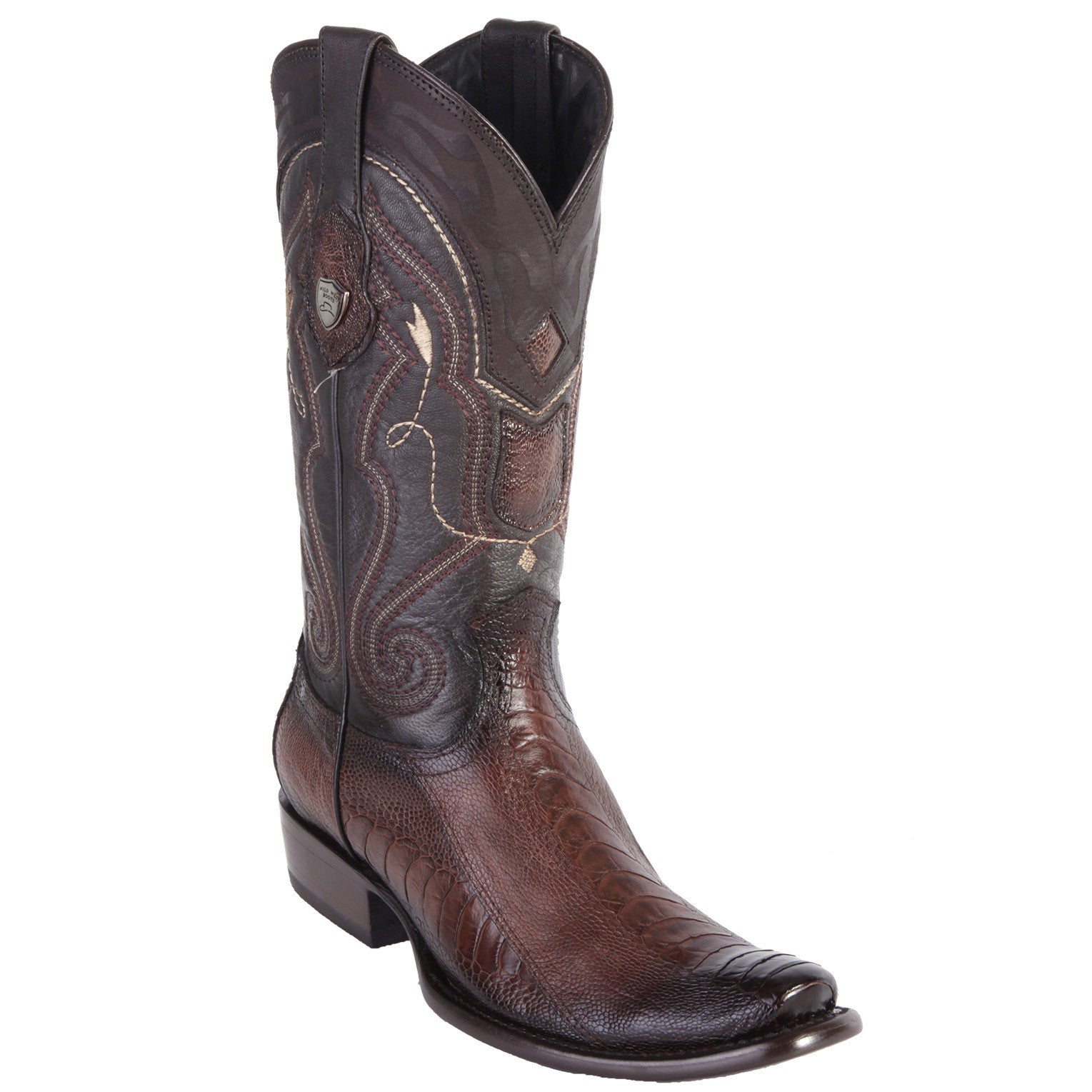 Ostrich Leg Mens Cowboy Boots Dubai Toe 2   - from alligatorwarehouse.com