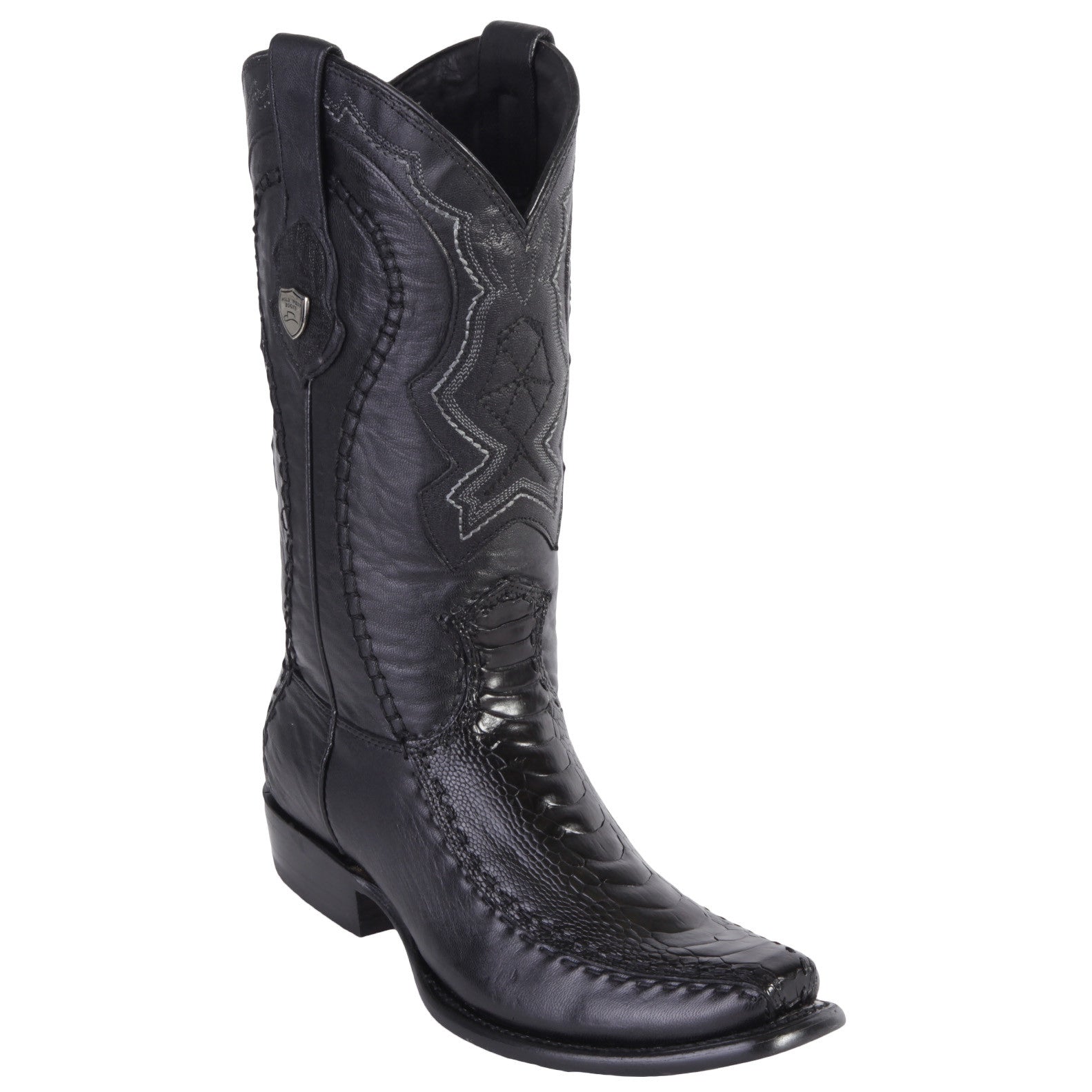 Ostrich Leg Mens Cowboy Boots Dubai Toe 2   - from alligatorwarehouse.com