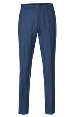 Wool Single Breasted Dress Suit Slim Fit 2 Piece 2 Button in Blue