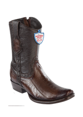 Wild West Botas de Pata de Avestruz Horma Dubai Toe Faded Brown