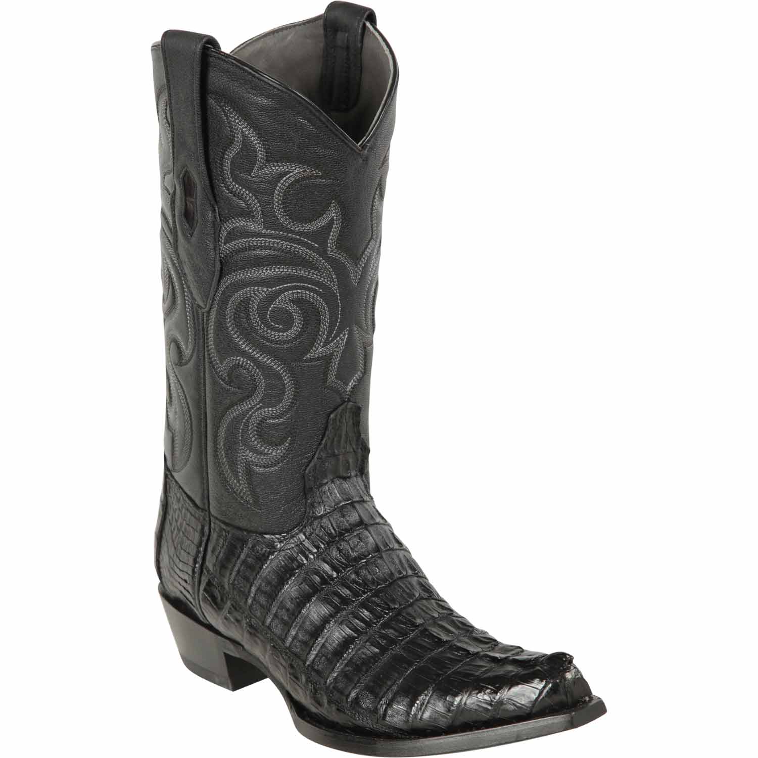 Men's Los Altos Caiman Tail Snip Toe Boots 5 LAB-940103-060  - from alligatorwarehouse.com