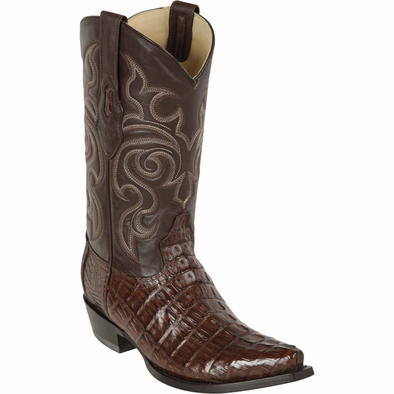 Men's Los Altos Caiman Tail Snip Toe Boots 3 LAB-940103-060  - from alligatorwarehouse.com