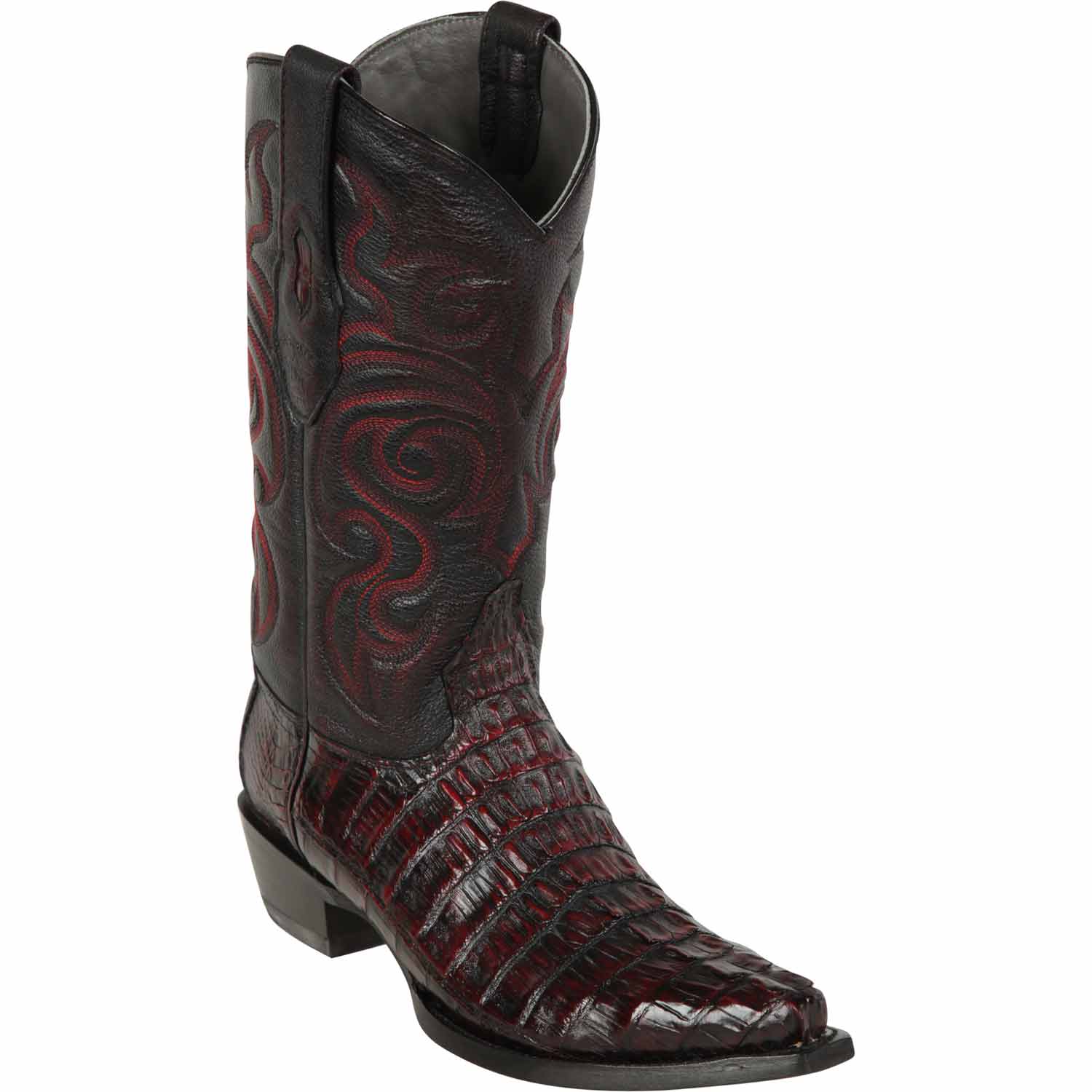 Men's Los Altos Caiman Tail Snip Toe Boots 4 LAB-940103-060  - from alligatorwarehouse.com