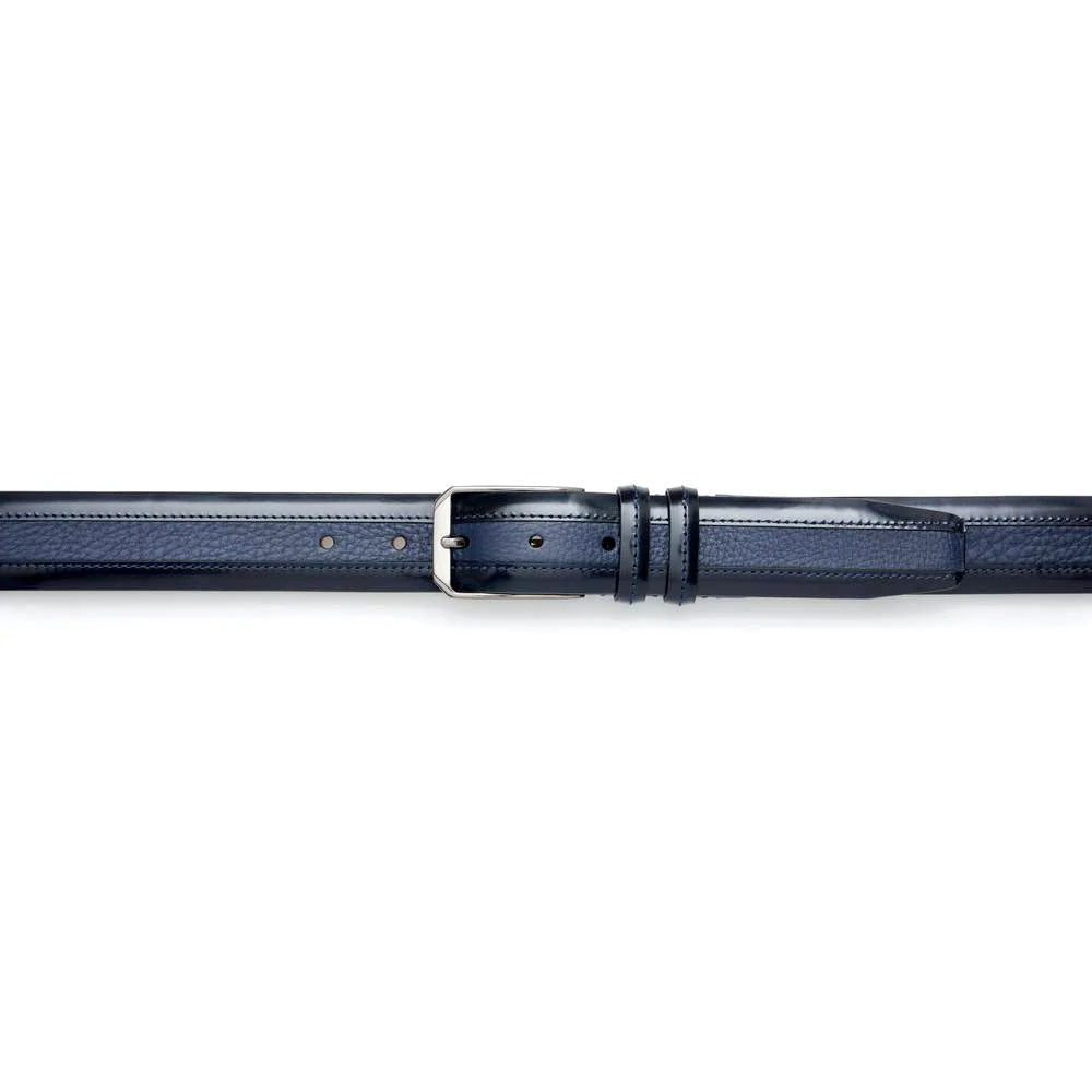 Mezlan Leather and Deerskin Belt