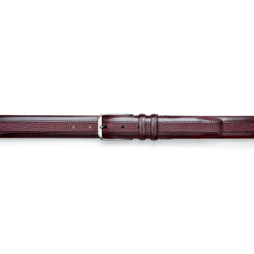 Mezlan Leather and Deerskin Belt