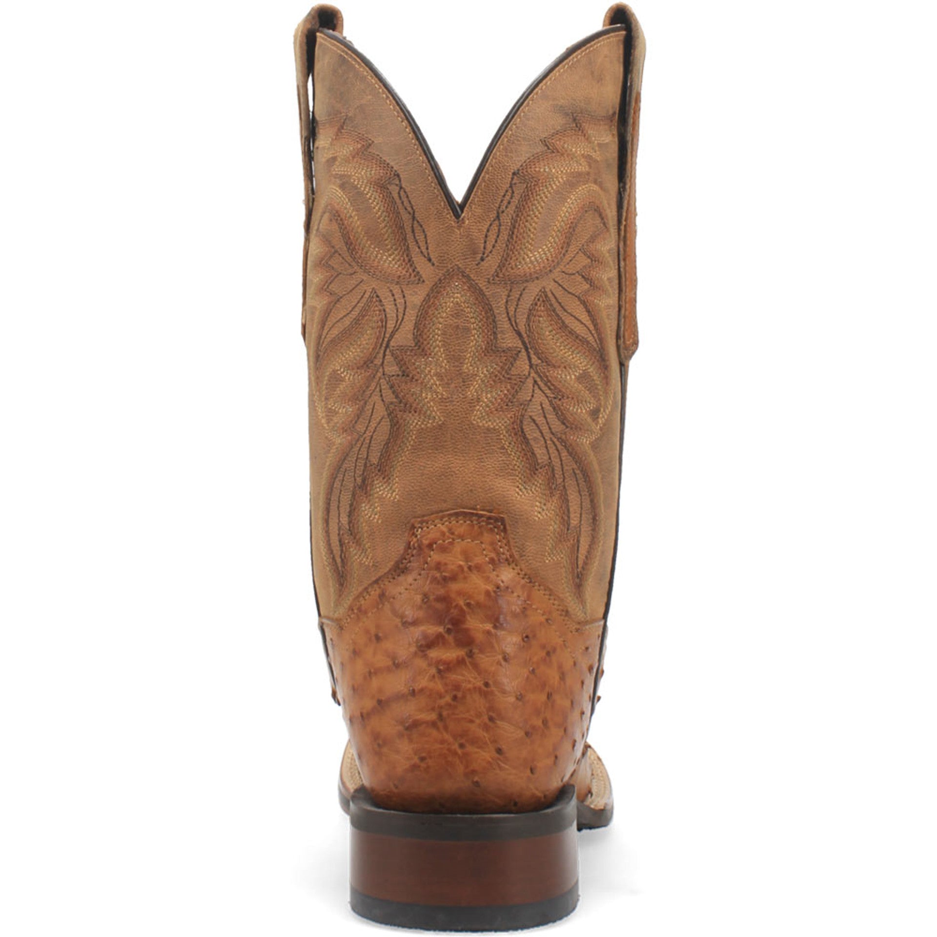 Dan Post Men’s Alamosa Tan Genuine Ostrich 11 Broad Square Toe Cowboy Certified Boot 4 DP3876_7_D  - from alligatorwarehouse.com