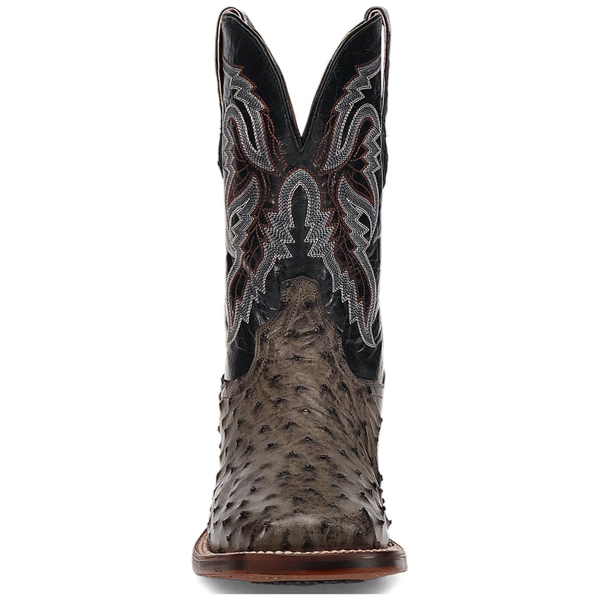 Dan Post Men’s Alamosa Grey/Black Full Quill Ostrich Boots 3 DP5013_7_D  - from alligatorwarehouse.com