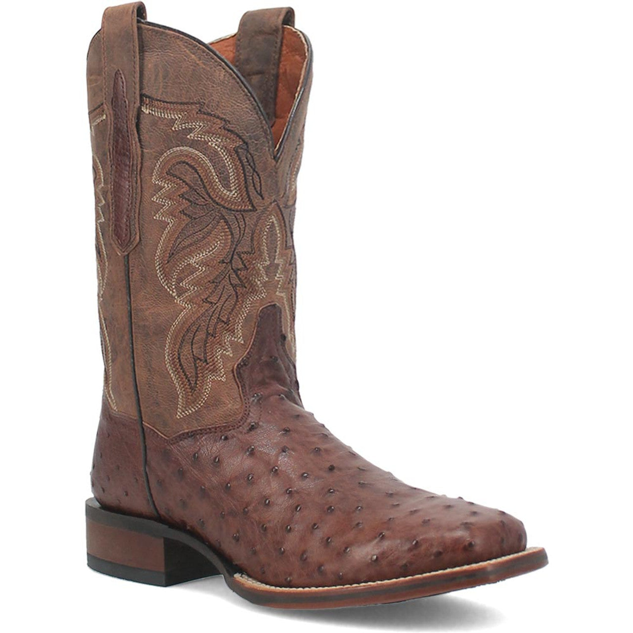 Dan Post Mens Alamosa Brown Genuine Ostrich 11 Square Toe Cowboy Certified Boot 1 DP3875_7_D  - from alligatorwarehouse.com