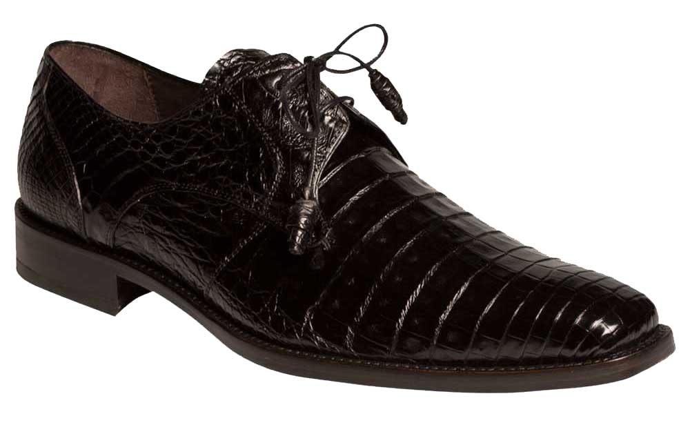 Anderson Crocodile Oxford Black 2   - from alligatorwarehouse.com