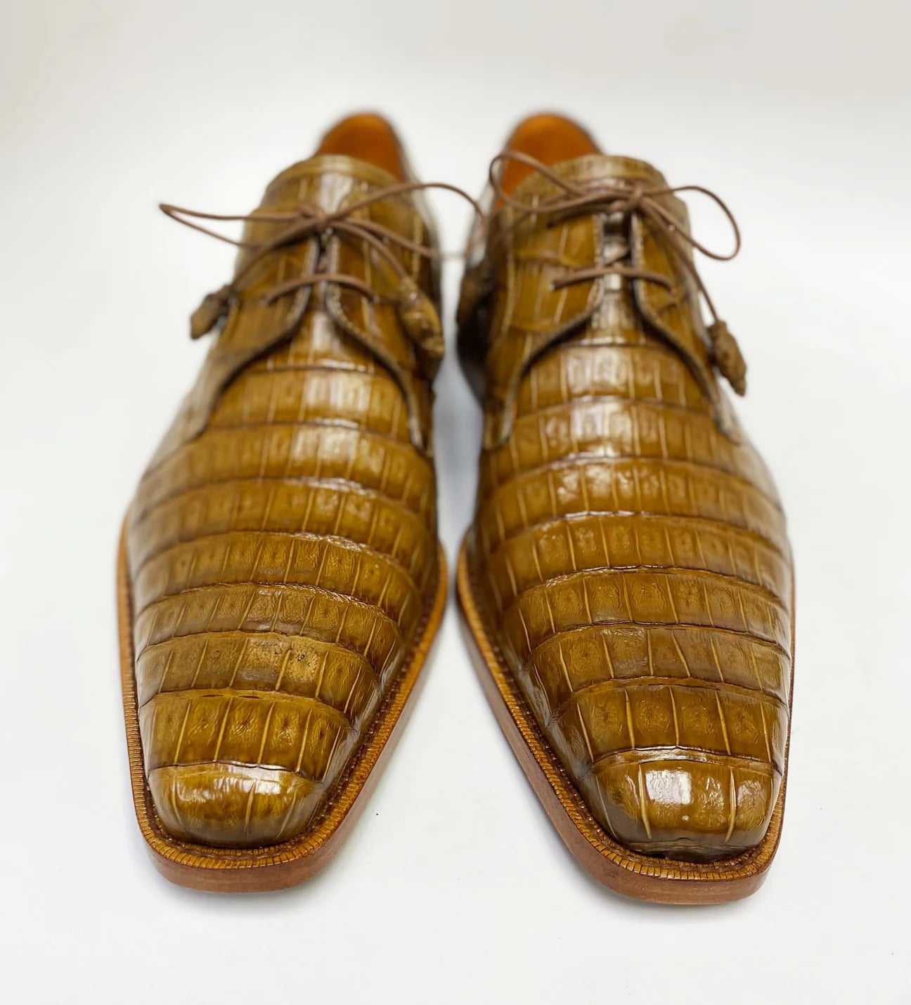 Anderson Crocodile Oxford Camel 1   - from alligatorwarehouse.com