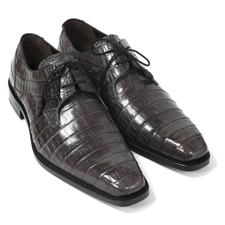 Anderson Crocodile Oxford Grey 1   - from alligatorwarehouse.com