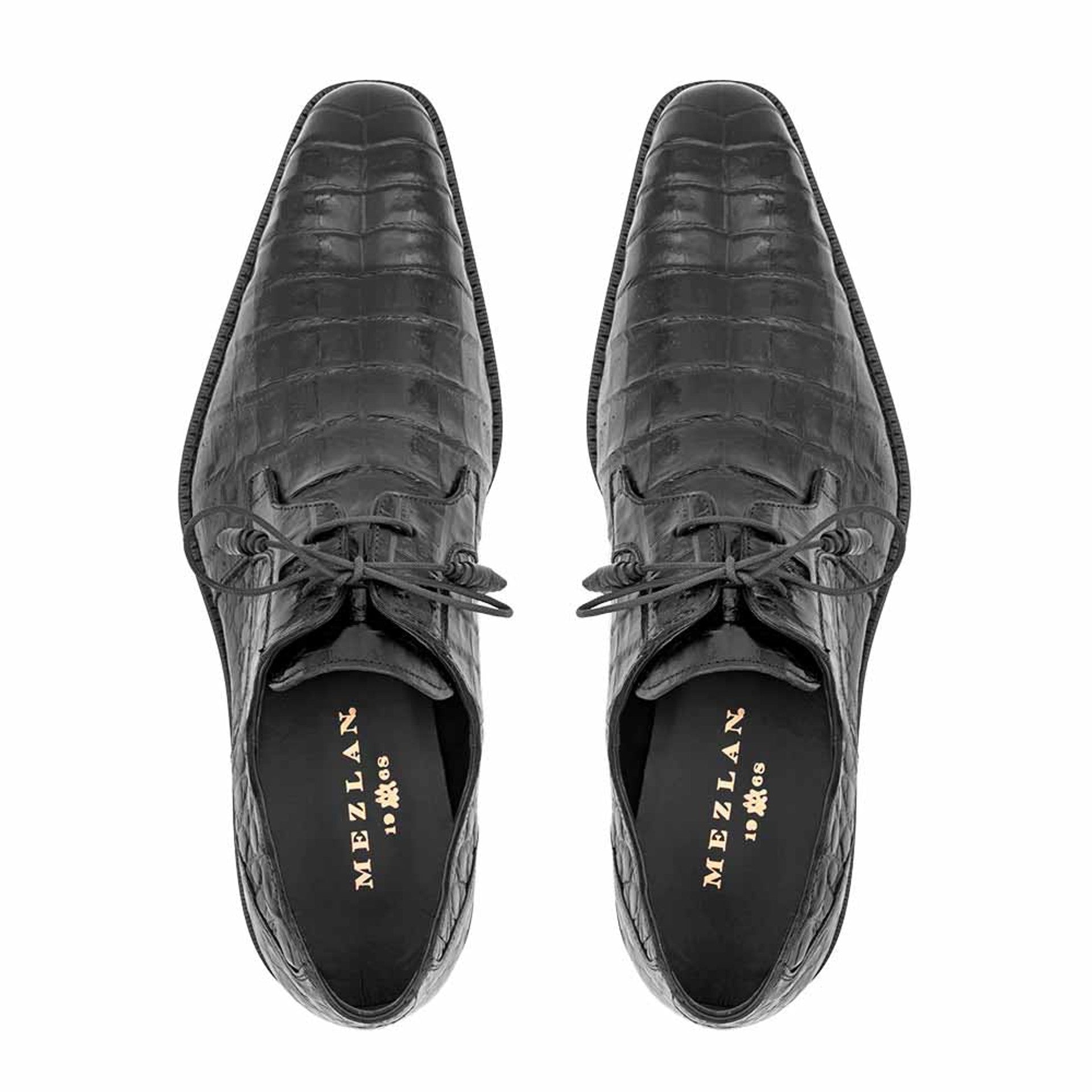 Anderson Black Genuine Crocodile Lace-Up By Mezlan Made In Spain Brand 2   - from alligatorwarehouse.com