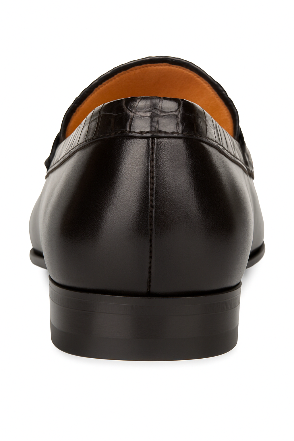 Mens Mezlan Sica Crocodile & Calfskin Loafer Dress Shoe in Black 5   - from alligatorwarehouse.com