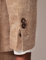 Mens Linen Suit For Beach Wedding - Summer Suit in Beige