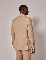 Mens Linen Suit For Beach Wedding - Summer Suit in Beige