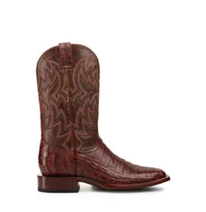 Dan Post Men's Kingsly Genuine Caiman Belly Square Toe Boots - Bay Apache