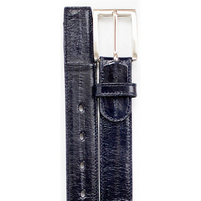 Mens Belvedere Eel Skin Belt in Camel
