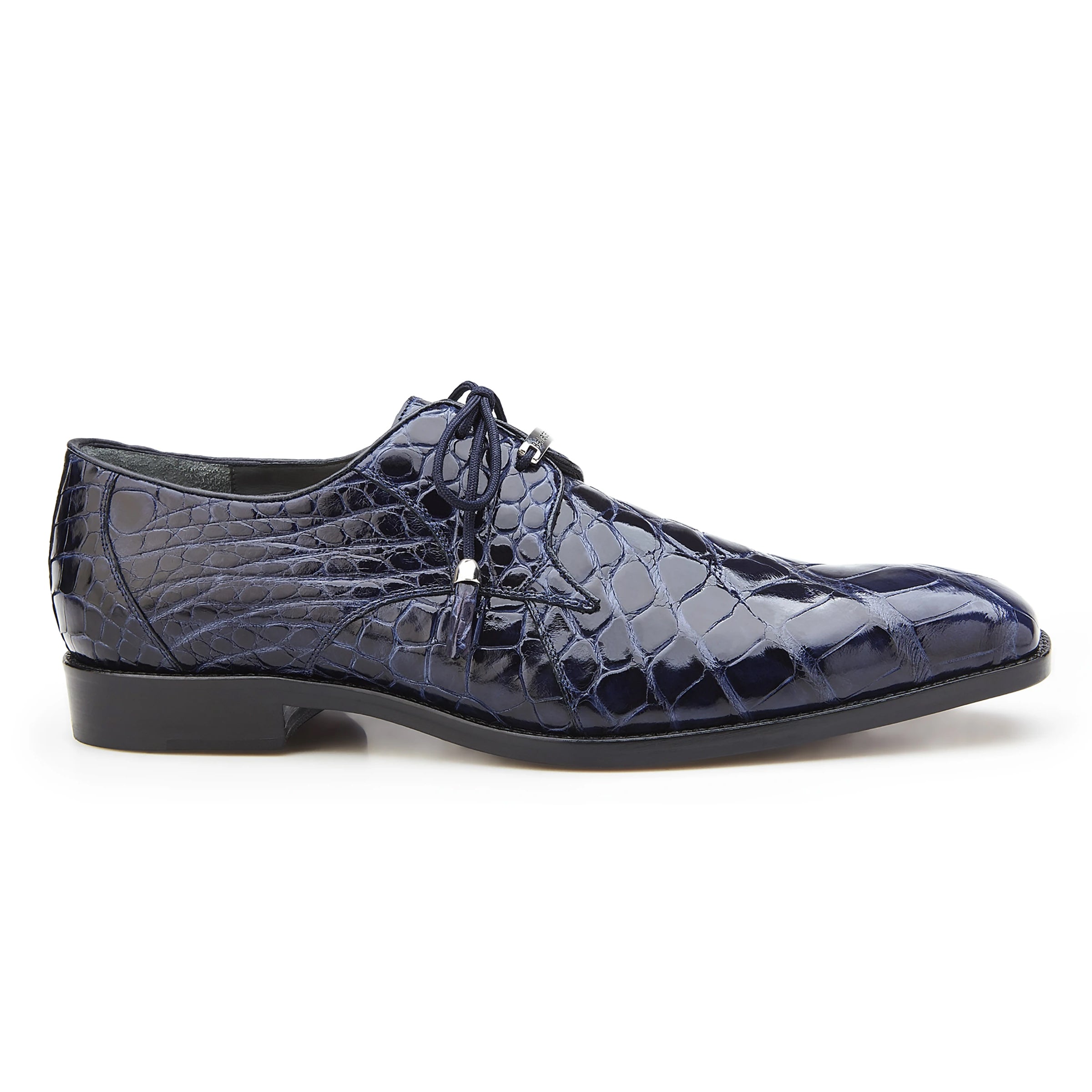 Mens Belvedere Lago Alligator Derby Dress Shoe in Navy Mens Belvedere Lago Alligator Derby Dress Shoe in Navy