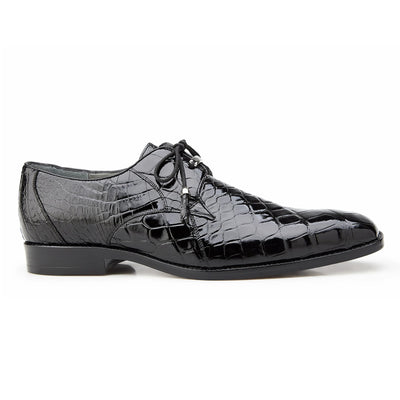 Mens Belvedere Lago Alligator Derby Dress Shoe in Grey 4 MEN 14010 BLACK-M-09.5  - from alligatorwarehouse.com