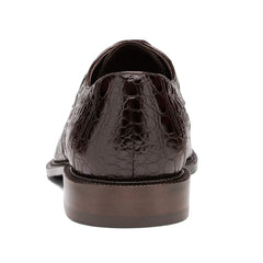 Belvedere Chapo Brown All-Over Genuine Exotic Hornback Crocodile Shoes