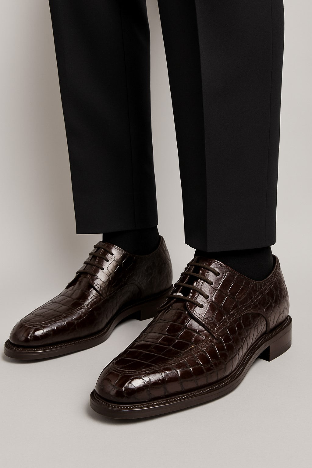 Belvedere Chapo Brown All-Over Genuine Exotic Hornback Crocodile Shoes 9 MEN 1465 BROWN-M-09  - from alligatorwarehouse.com