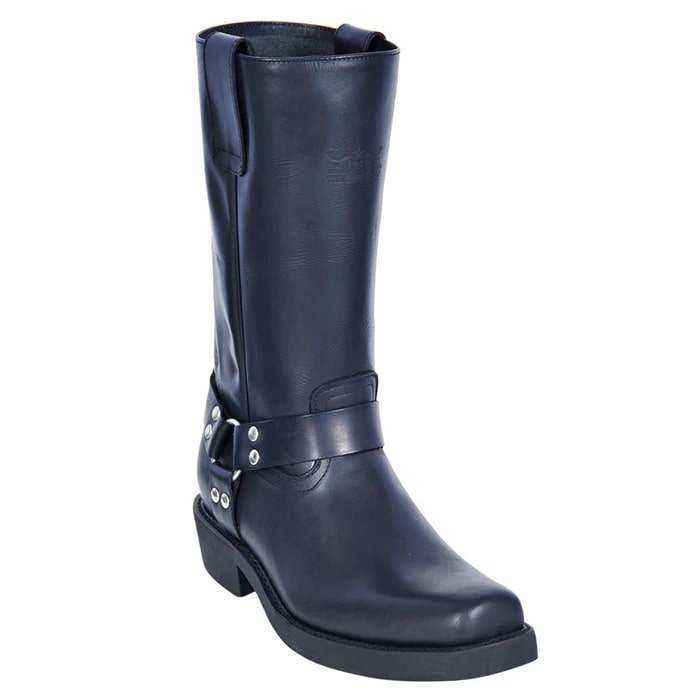 Los Altos Boots - Mens Dress Cowboy Boot - Low Priced Biker Boots-  in Black 1   - from alligatorwarehouse.com