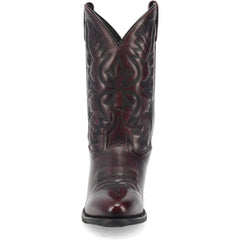 Laredo Birchwood Black Cherry Leather Round Toe Boots for Men