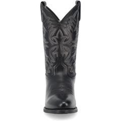 Laredo Birchwood Black Leather Round Toe Boots for Men