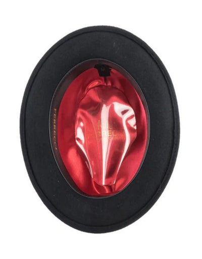 Black Dress Hat 1920s Fedora Style - Mens Narrow Brim Crushable Wool Dress Hat Trilby Fedora in Black 3   - from alligatorwarehouse.com