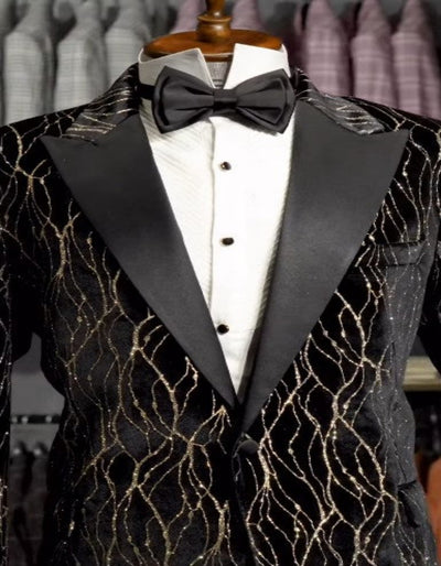 Mardi Gras Tuxeod Dinner Jacket in Green - White - Black - Purple - Red and Gold