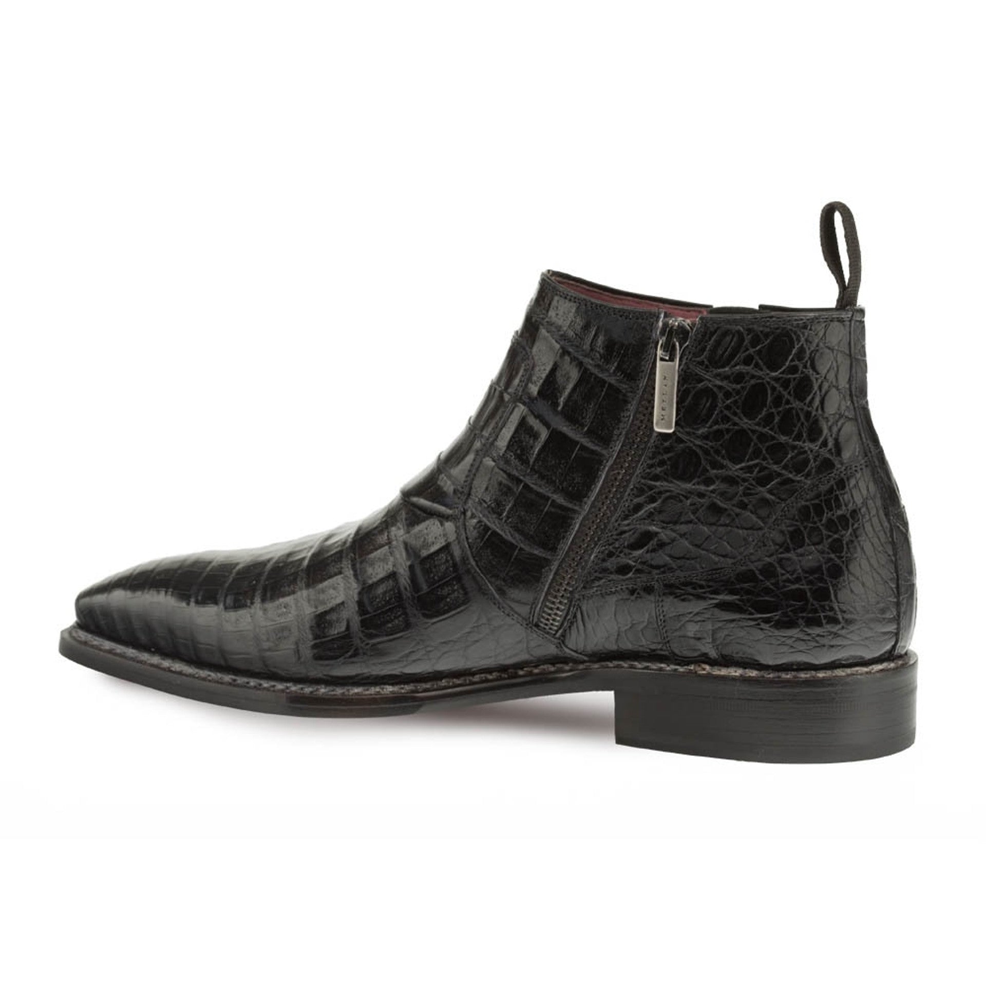 Blackmore Black Genuine Crocodile Plain Toe Mens Boot By Mezlan Made In Spain Brand 3   - from alligatorwarehouse.com
