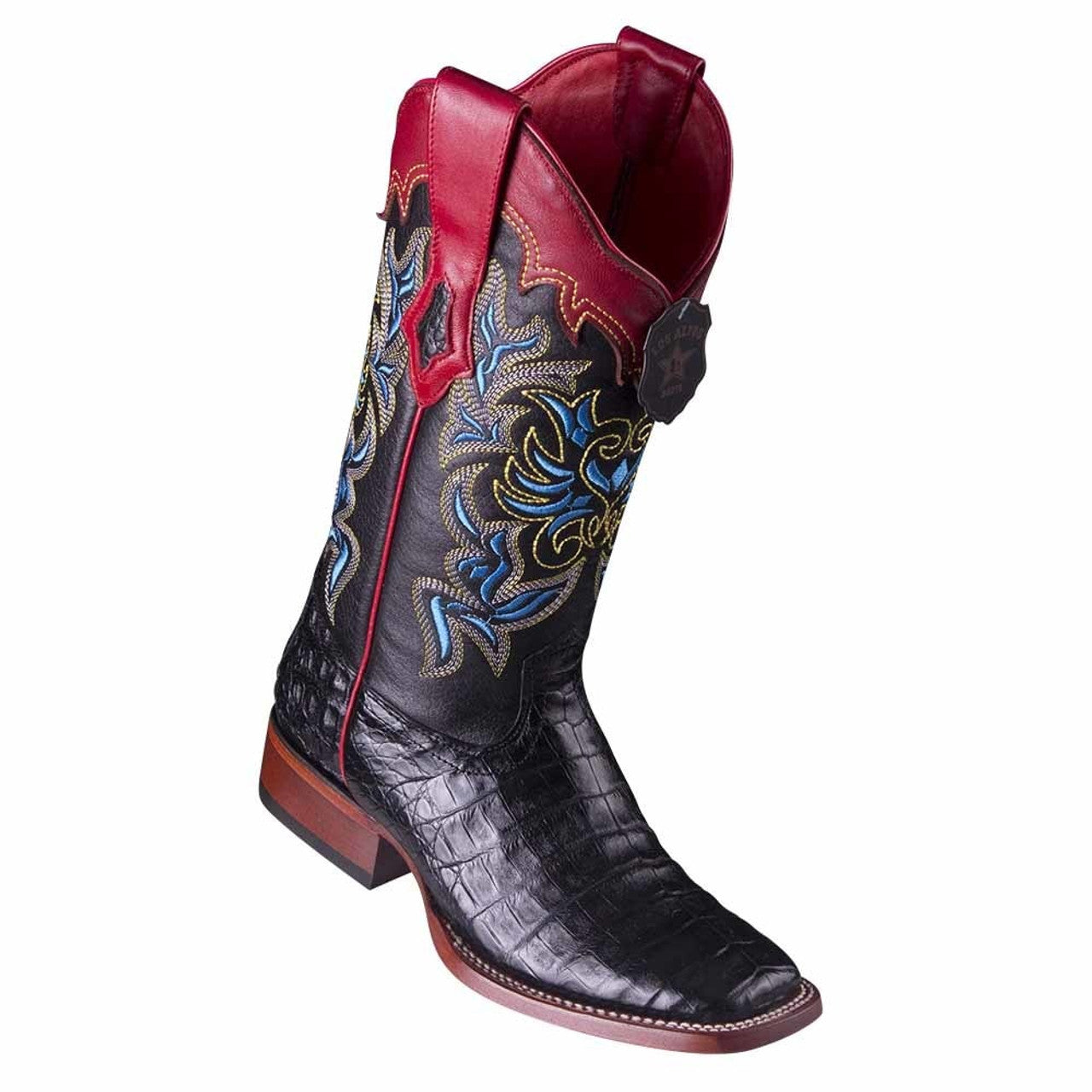 Women's Los Altos Black Caiman Belly Boots 2   - from alligatorwarehouse.com